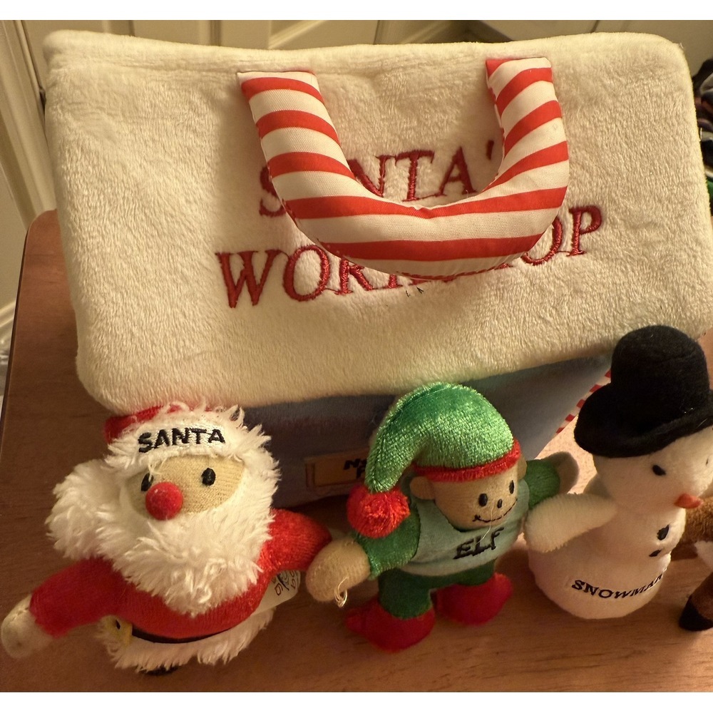 Genius Baby's 1st Christmas Plush Holiday‎ Santa's Workshop w/Handle 4 Baby Toys - Picture 8 of 9